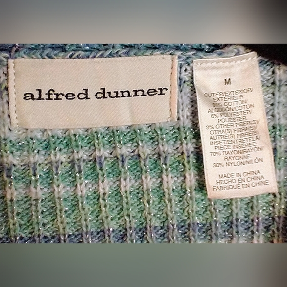 Alfred Dunner M Multi Color Knit Cardigan Sweater - Picture 7 of 7